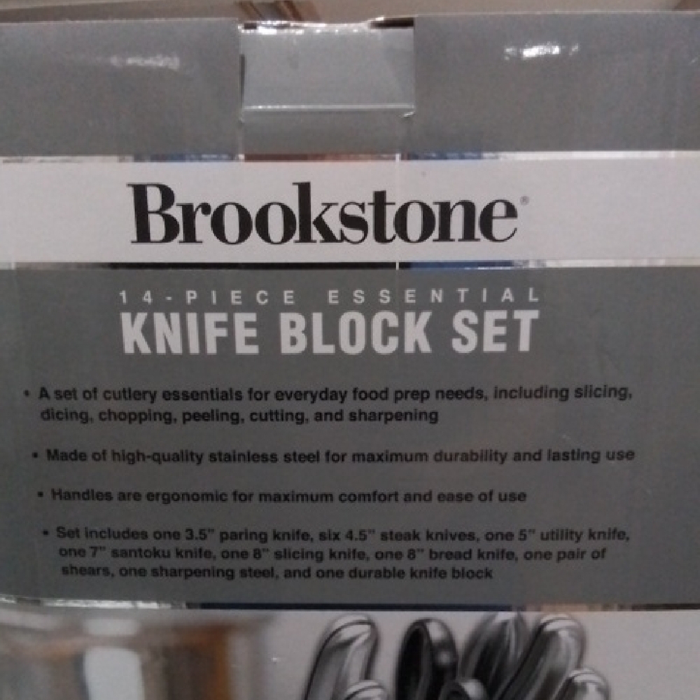 Brookstone Silver Knife Block Set - Picture 3 of 3